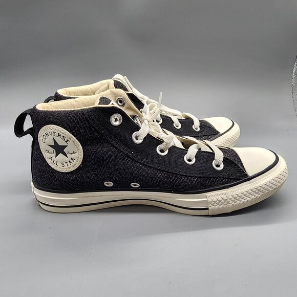Converse Chuck Taylor All Star Denim Black High Top Sneakers Unisex Size 8 - Picture 13 of 14